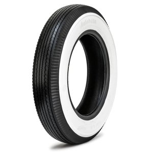 Photo1: Autobahn "R" Bias Style White Wall Radial Tire 5.60 x 15 Inch
