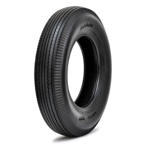 Photo1: Autobahn "R" Bias Style Black Wall Radial Tire 6.40 x 15 Inch