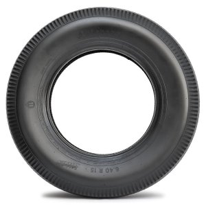 Photo2: Autobahn "R" Bias Style Black Wall Radial Tire 6.40 x 15 Inch