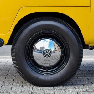 Photo4: Autobahn "R" Bias Style Black Wall Radial Tire 6.40 x 15 Inch