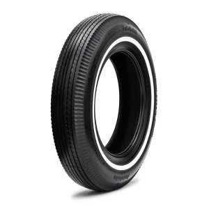 Photo1: Autobahn "R" Bias Style White ribbon Radial Tire 5.60 x 15 Inch