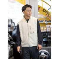 【30%OFF】MOON Label Fleece Full Zip Vest