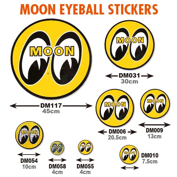 MOON EYEBALL STICKER 13cm MOONEYES (English Edition)
