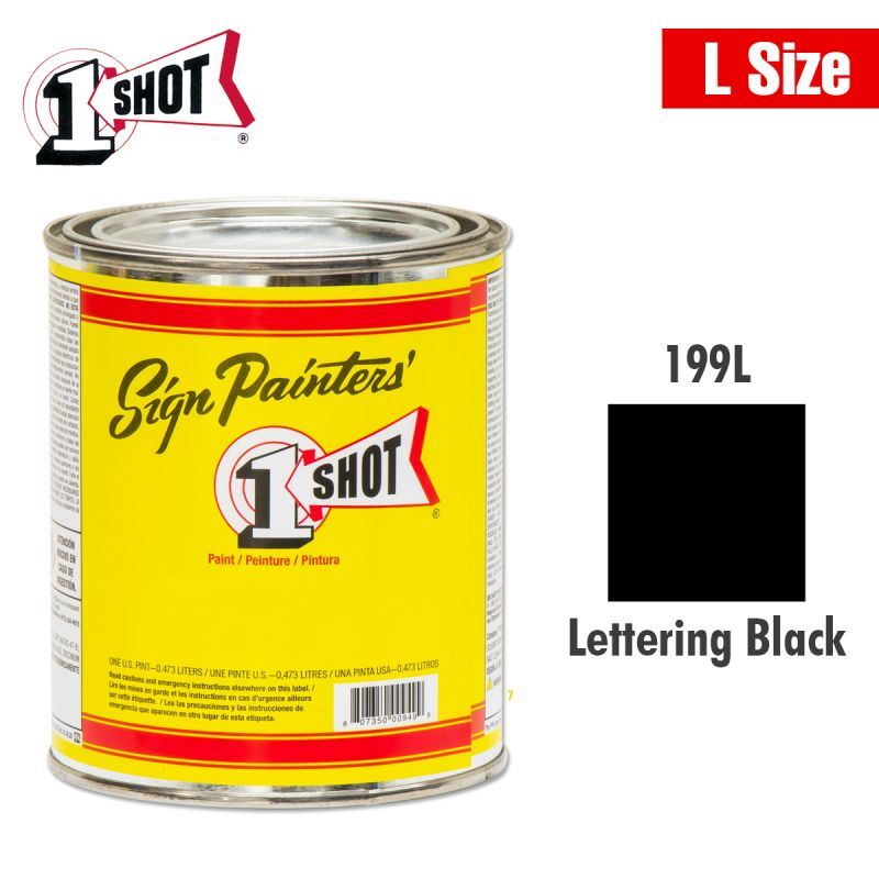 1 Shot Lettering Enamels 473ml 【Black】