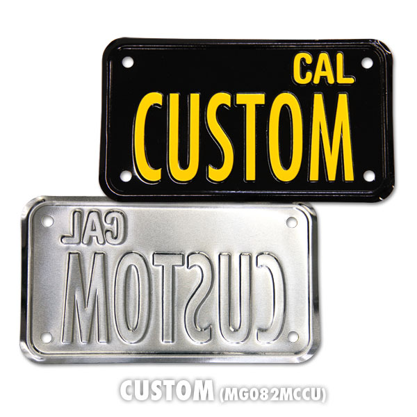 California Motorcycle License Plate Black
