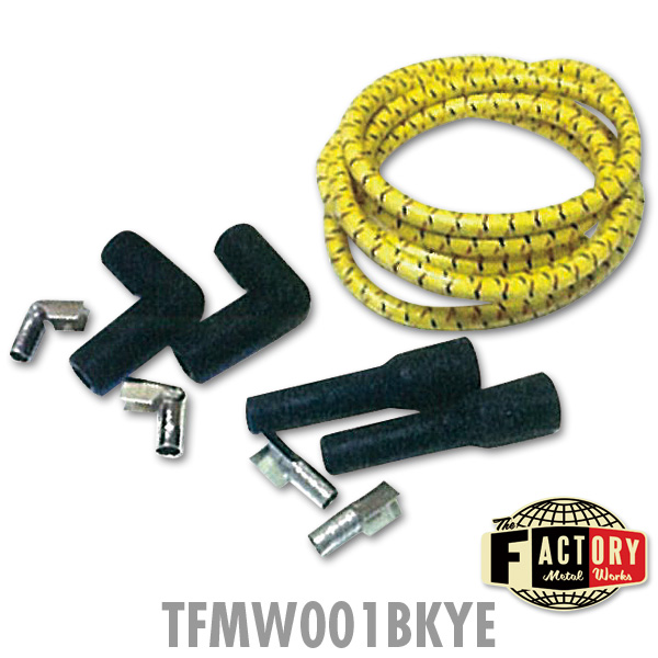 The Factory Metal Works 7mm Cloth Covered Spark Plug Wire Set