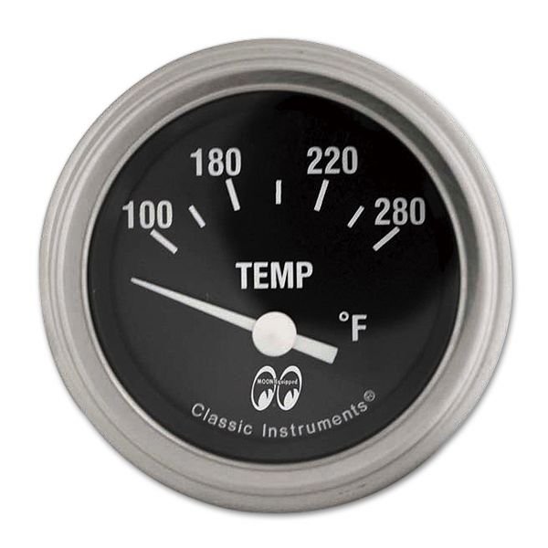 Photo1: MOON Equipped 2inch Water temperature (Electric)   (Black) (1)