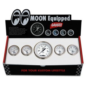 Photo: MOON Equipped 5 Gauge Set  (White Face)