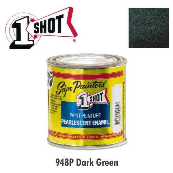 Photo1: Dark Green 948P - 1 Shot Paint Pearlescent Enamels (1)