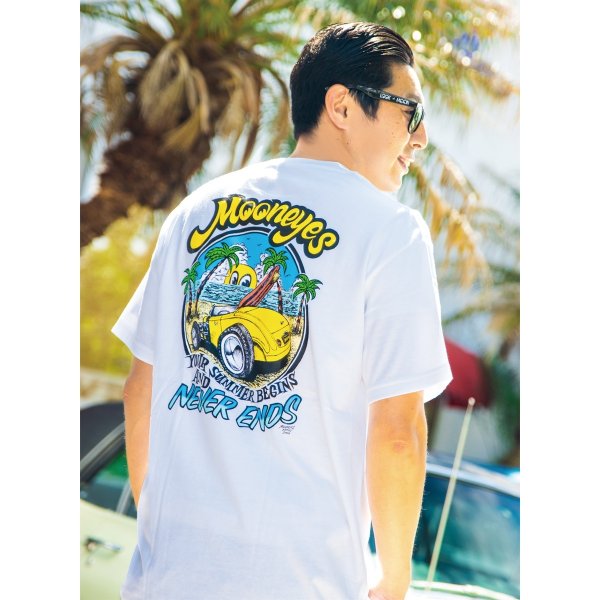 Photo1: MOON Summer Never Ends T-shirt (1)