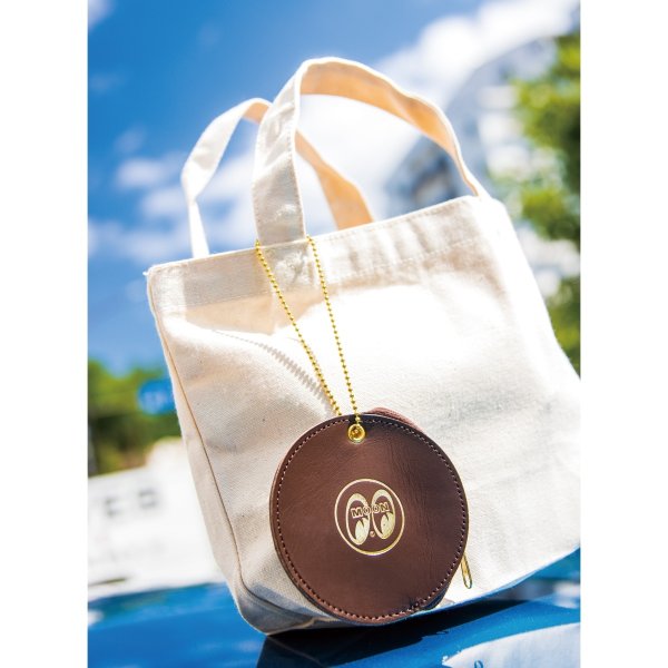 Photo1: MOON Leather Round Coin Case (1)