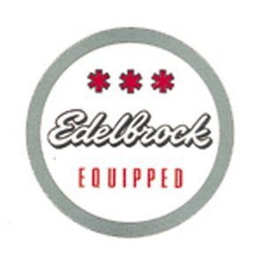 Photo: HOT ROD Sticker Edelbrock EQUIPPED Round Sticker