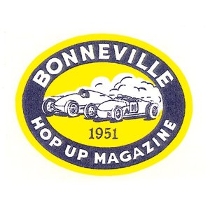 Photo: HOT ROD Sticker 1951 BONNEVILLE HOP UP MAGAZINE Sticker