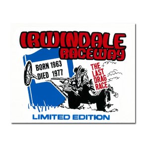 Photo: HOT ROD Sticker IRWINDALE RACEWAY Sticker