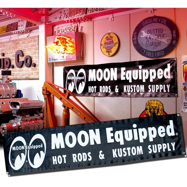 Photo2: MOON Equipped Black Vinyl banner (2)