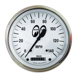 Photo: MOON Equipped 3 3/8inch 140MPH Speed Meter  (White)