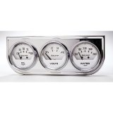 Photo: Auto Gauge 2 1/16inch 3 Gauge Chrome Console