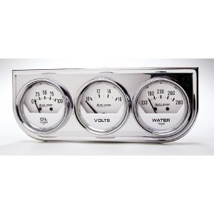 Photo: Auto Gauge 2 1/16inch 3 Gauge Chrome Console