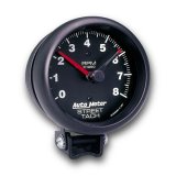 Photo: Performance  8000RPM Street Tachometer Cylinder for 4/6/8 Black