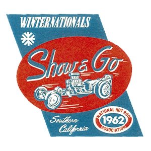 Photo: HOT ROD Sticker 1962 NHRA WINTERNATIONALS Show & Go