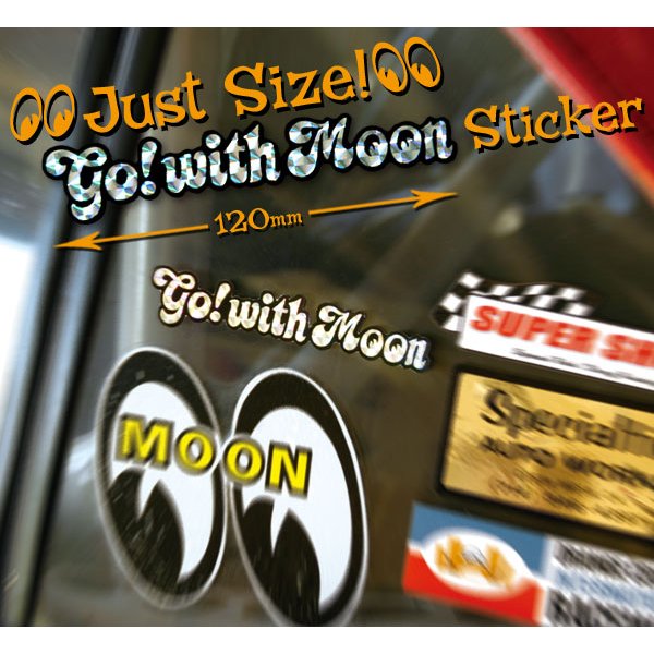 Photo1: Go with MOON Prism Sticker Small (1)