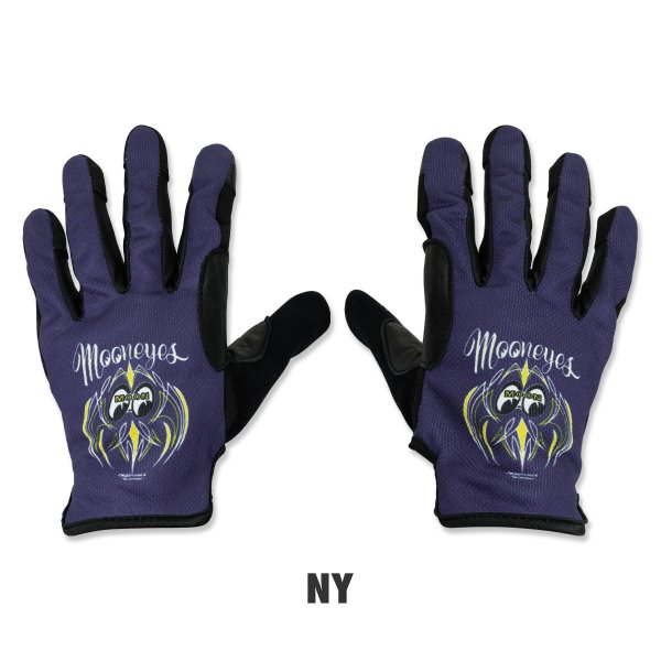 Photo2: MOON Pinstriping Mesh Gloves (2)