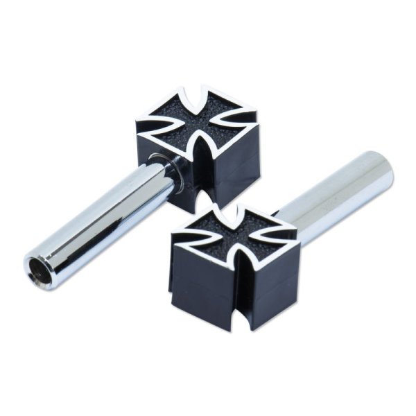 Photo2: Iron Cross Black Door lock Knob (2)