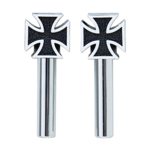 Photo3: Iron Cross Black Door lock Knob (3)