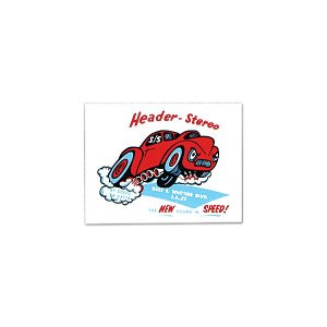 Photo: HOT ROD Sticker Doug's Header-Stereo Sticker