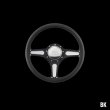 Photo1: Billet Specialties Steering Wheels Street Lite 35cm Black Black Anodized (1)