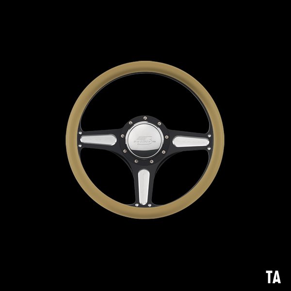 Photo2: Billet Specialties Steering Wheels Street Lite 35cm Black Black Anodized (2)