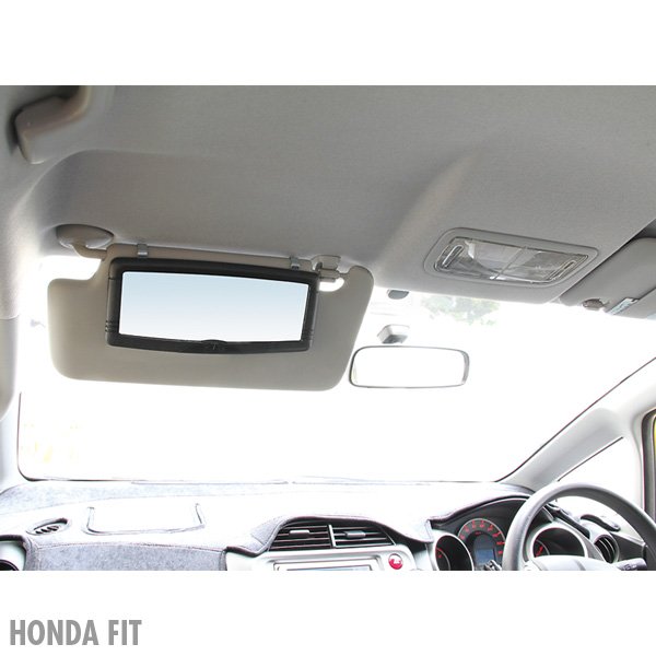 Photo2: Deluxe Visor Mirror Black (2)