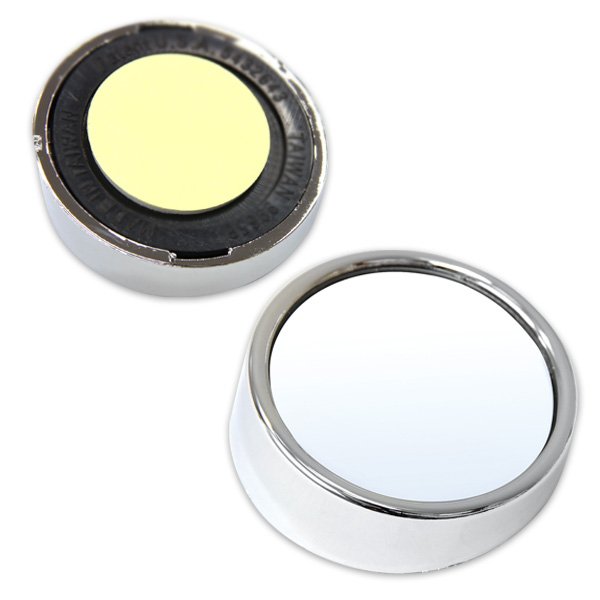Photo1: Chrome Twin Pack 2-Inch Blind Spot Mirror (1)