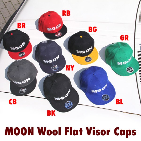 Photo1: MOON Wool Flat Visor Cap (1)