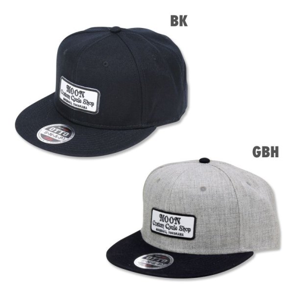 Photo2: MOON Custom Cycle Shop Flat Hat Visor Cap (2)