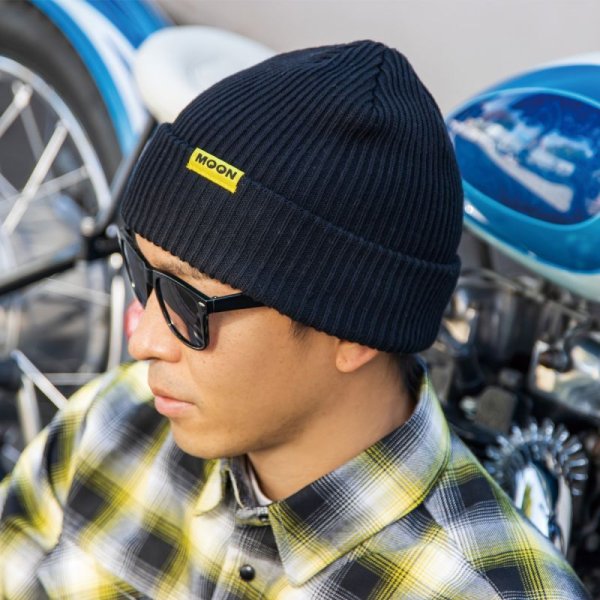 Photo6: MOON Cotton / Acrylic Beanie Cap (6)