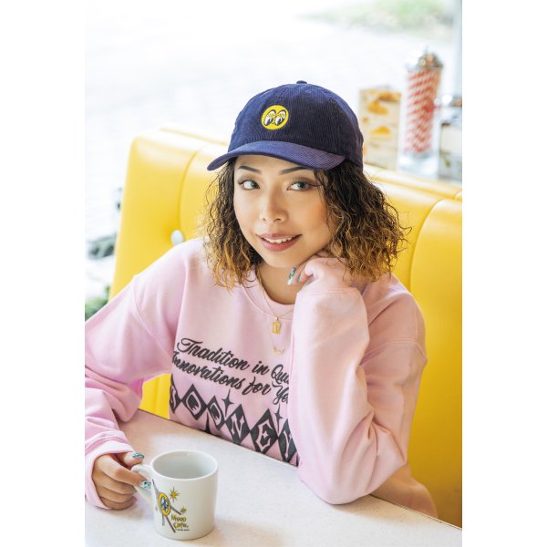 Photo1: MOON Eyeball Corduroy Cap (1)