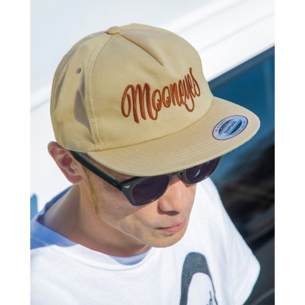 Photo3: MOONEYES Lettering Twill Flat Visor Cap (3)