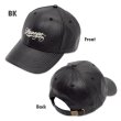 Photo4: MOON Brush Logo Faux Leather Hat (4)
