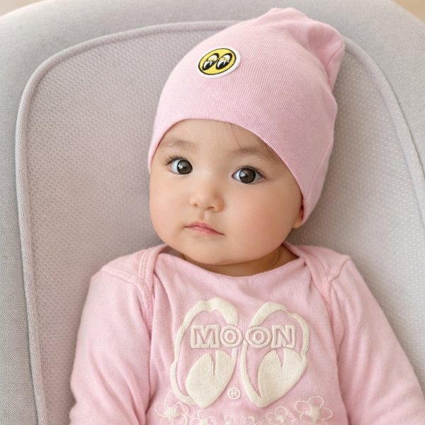 Photo1: MOON Baby Cotton Cap (1)