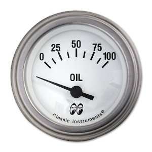 Photo: MOON Equipped 2inch Oil Pressure (Electric)   (White)