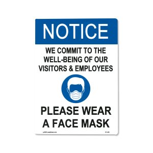 Photo: Notice Please Wear A Face Mask Sticker