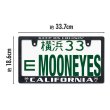 Photo5: CALIFORNIA License Plate Frame BK/WH JPN Size (5)