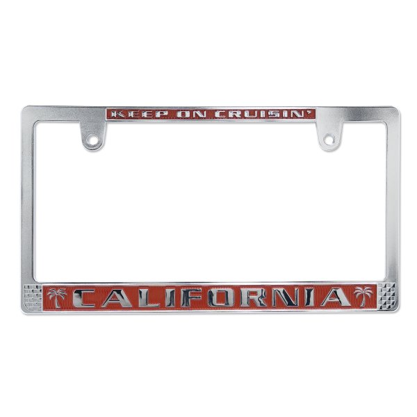 Photo1: CALIFORNIA License Plate Frame CH/RD JPN Size (1)