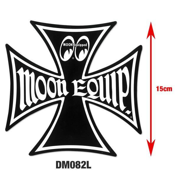 Photo2: MOON Equip. Iron Cross Sticker L size (2)