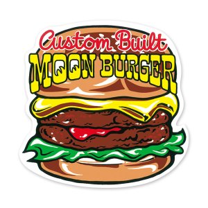 Photo: MOON Burger Sticker