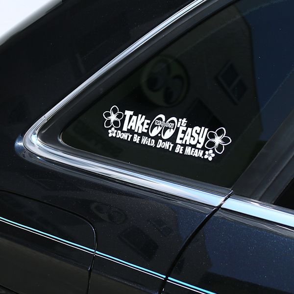 Photo2: Take it Easy Sticker (Script Style) (2)