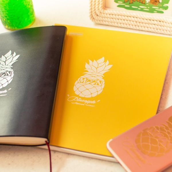 Photo1: Pineapple Sticker White (Script Style) (1)