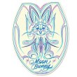 Photo2: MOON Bunny Toilet Lid Sticker (2)