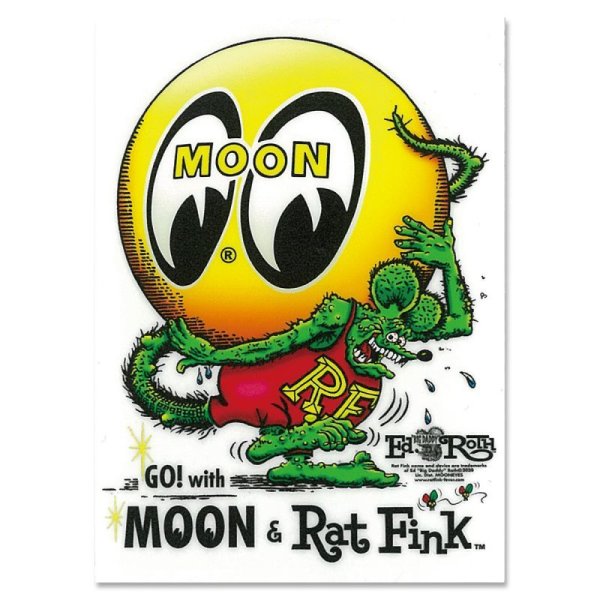 Photo2: Rat Fink x MOON Eyeball Sticker (2)